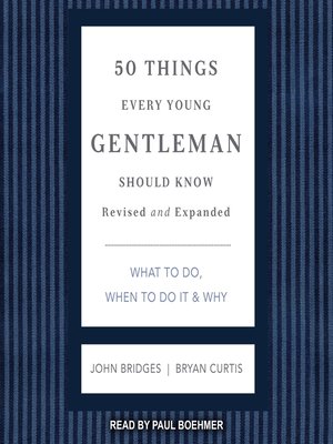 cover image of 50 Things Every Young Gentleman Should Know